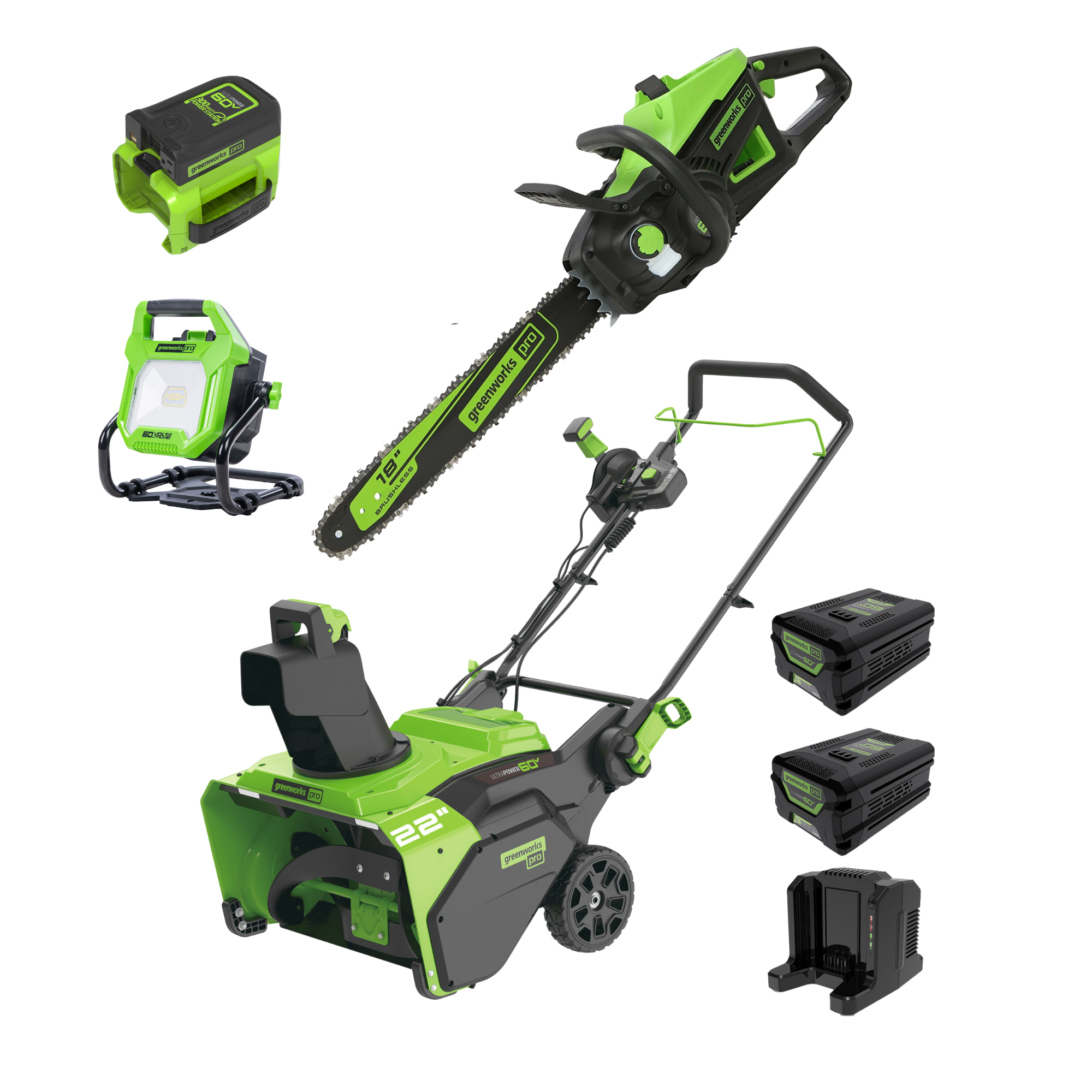 60V Winter Storm Kit w/  (2) 5Ah Batteries & Charger image 1