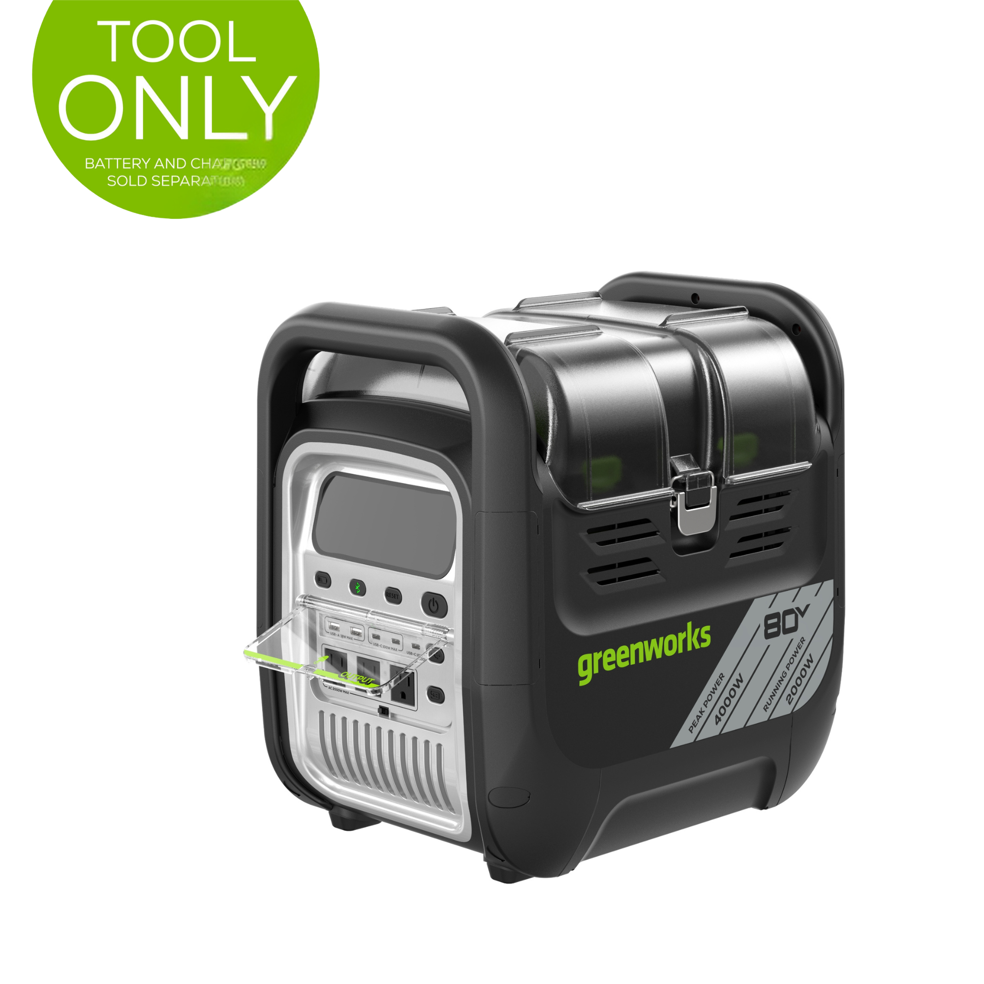 80V 2000W 4-Slot Inverter Portable Power Station (Tool Only) image 1