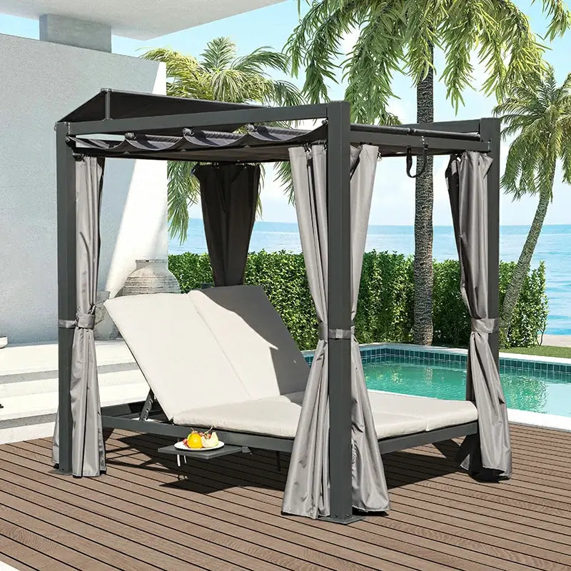Chaise Lounge Daybed with Canopy image 1
