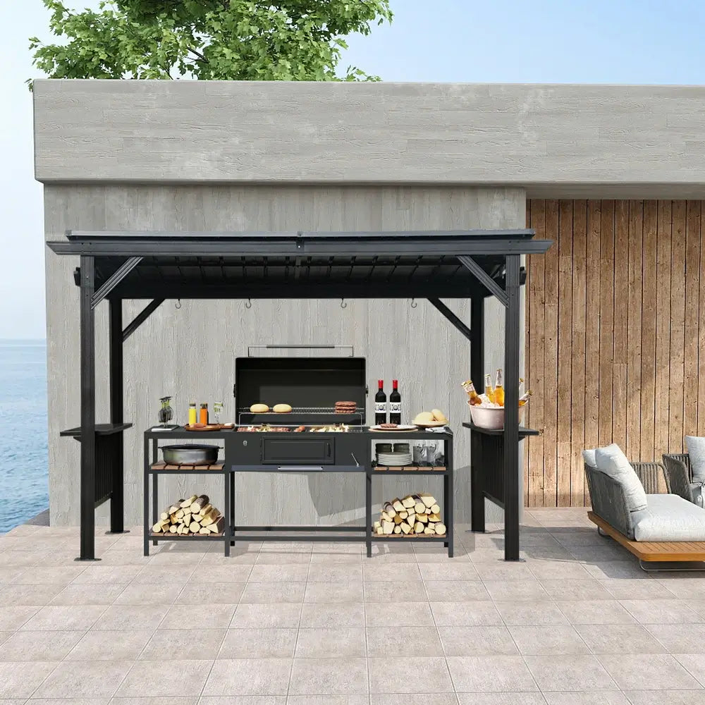6.5 × 12 Hardtop Grill Gazebo Sloping Roof image 7