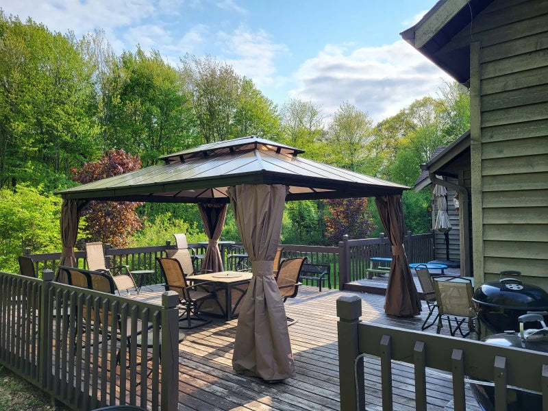 Polycarbonate Hardtop Gazebo Dark Brown image 18