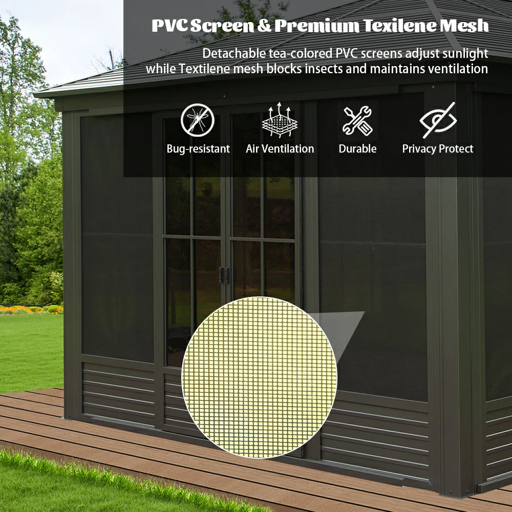 12×15 Sunroom with Four Side Doors image 7