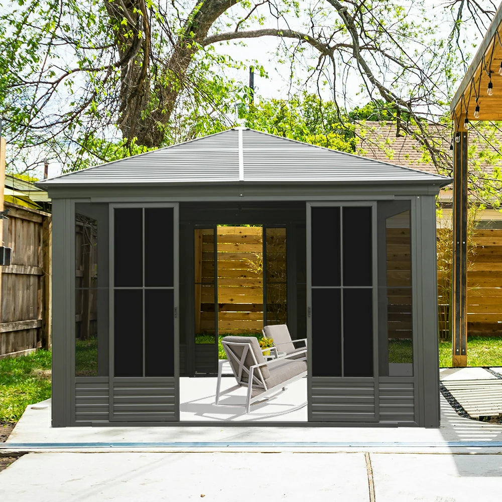 12×15 Sunroom with Four Side Doors image 10