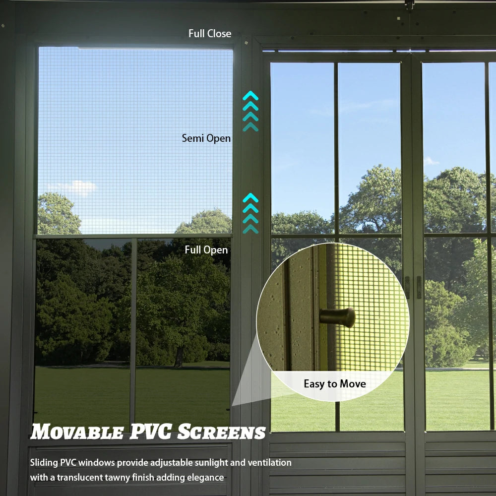 12×15 Sunroom with Four Side Doors image 8