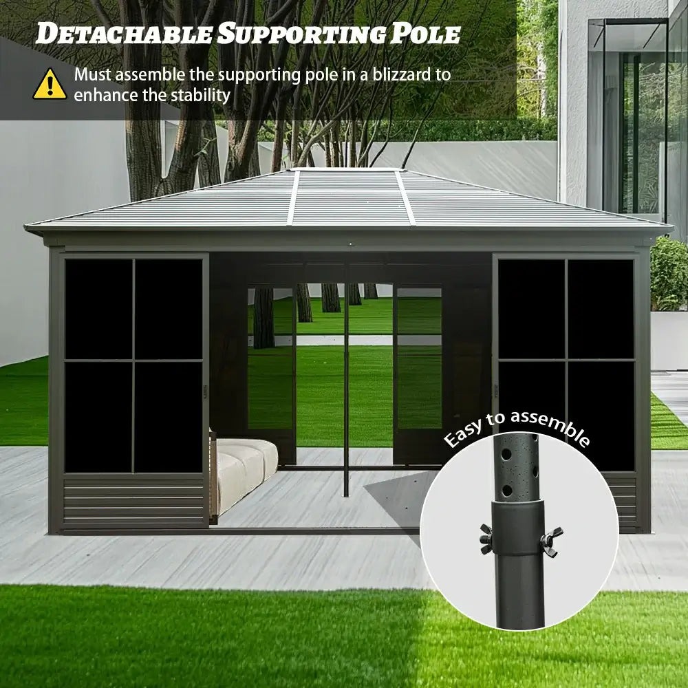 12×15 Sunroom with Four Side Doors image 6