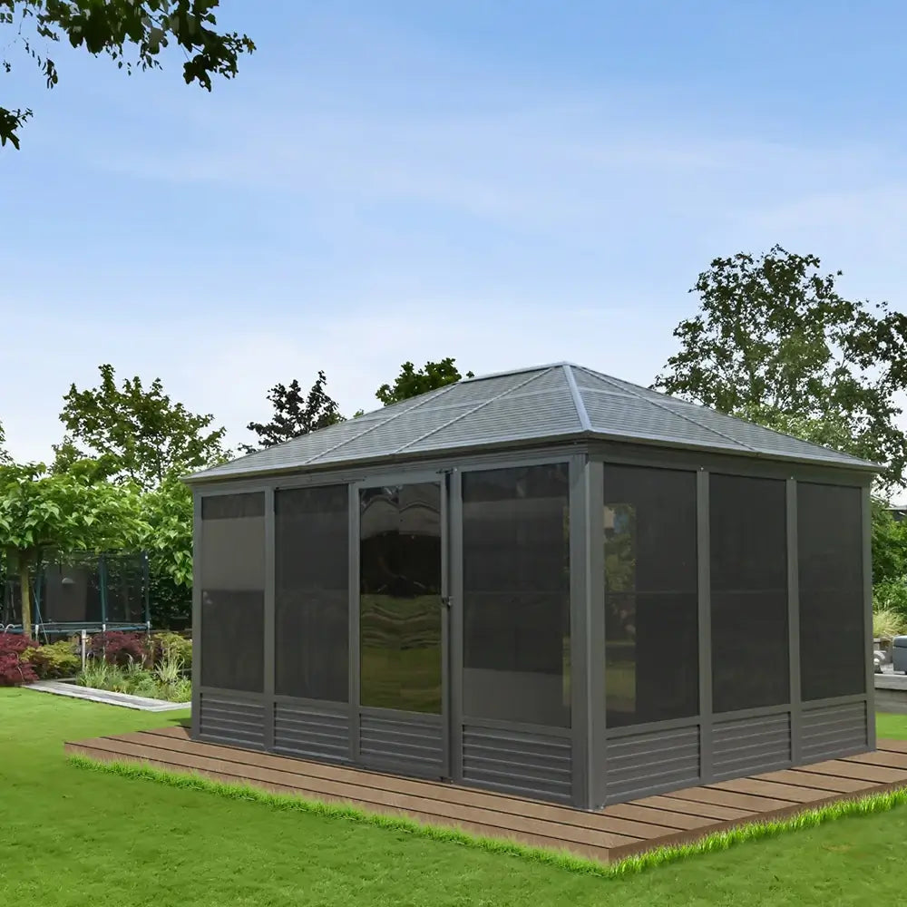 All-Season Sunroom with Double Sliding Doors image 2