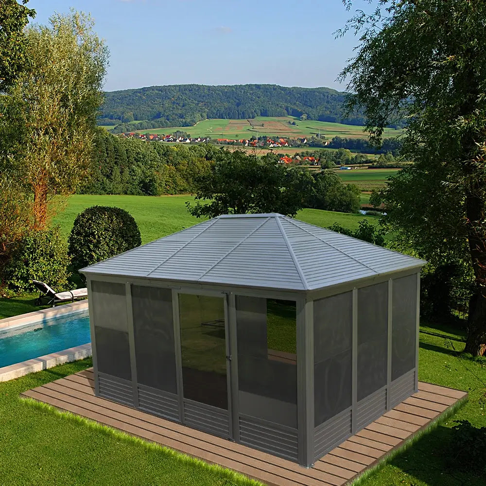 All-Season Sunroom with Double Sliding Doors image 11