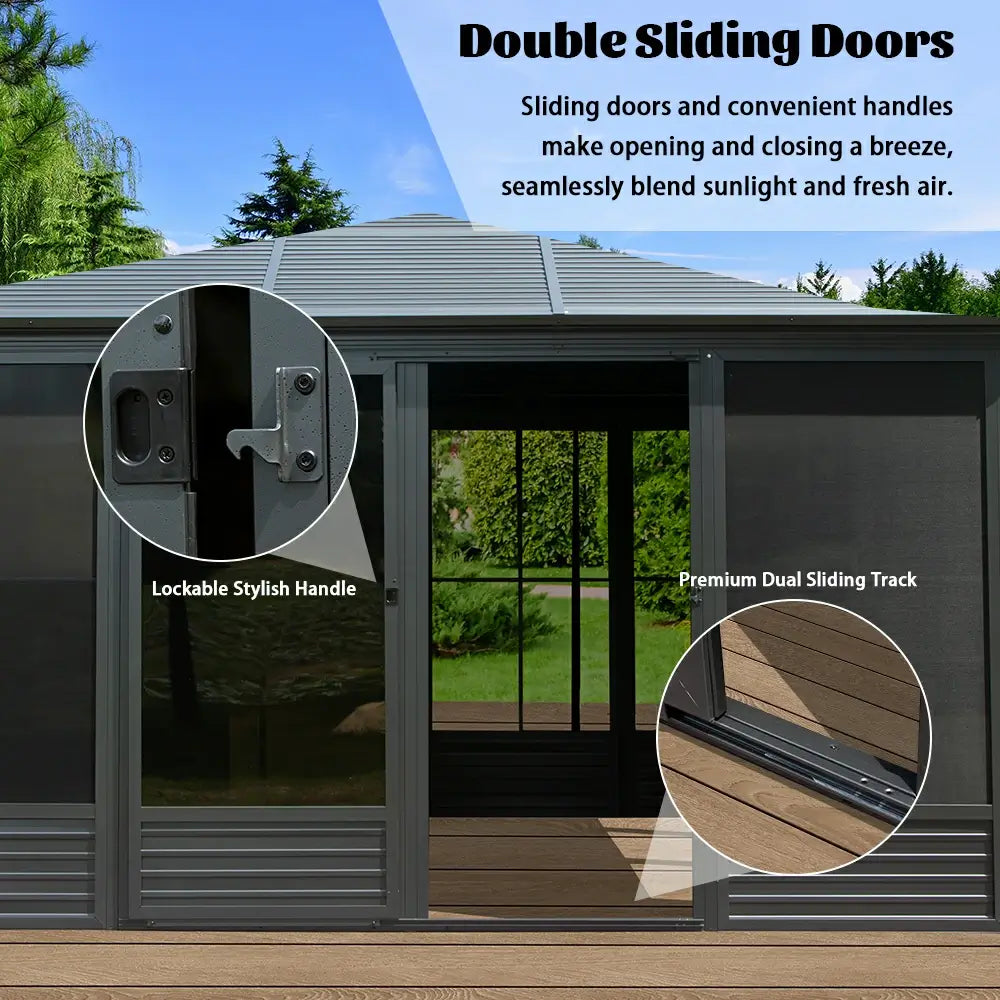 All-Season Sunroom with Double Sliding Doors image 5