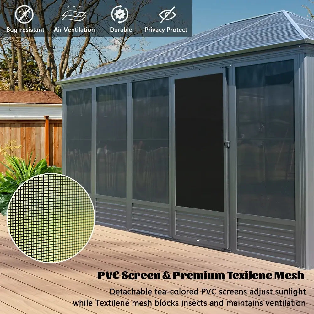 All-Season Sunroom with Double Sliding Doors image 19