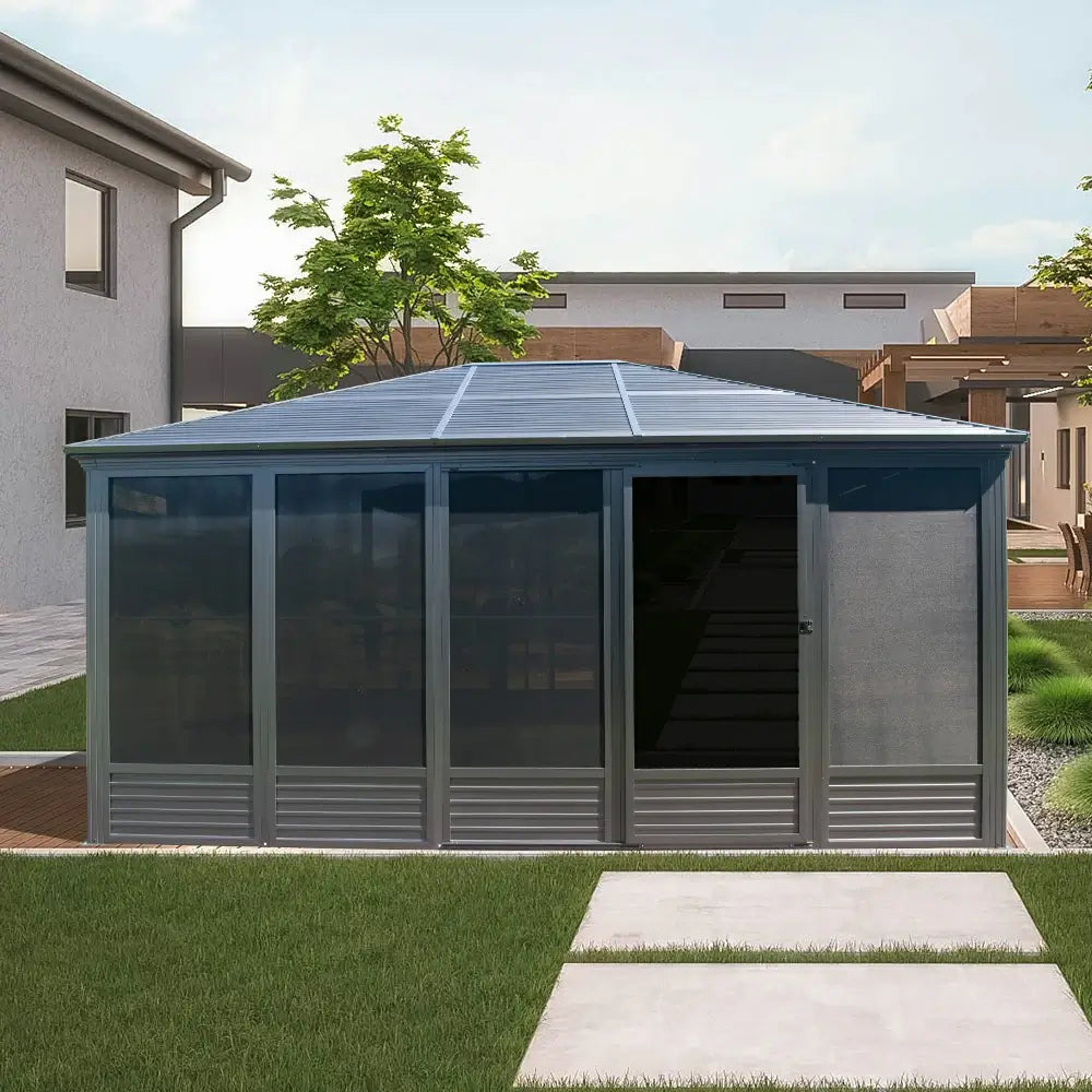 All-Season Sunroom with Double Sliding Doors image 22