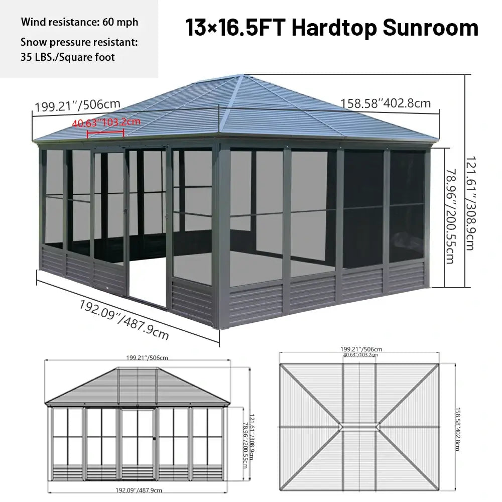 All-Season Sunroom with Double Sliding Doors image 14