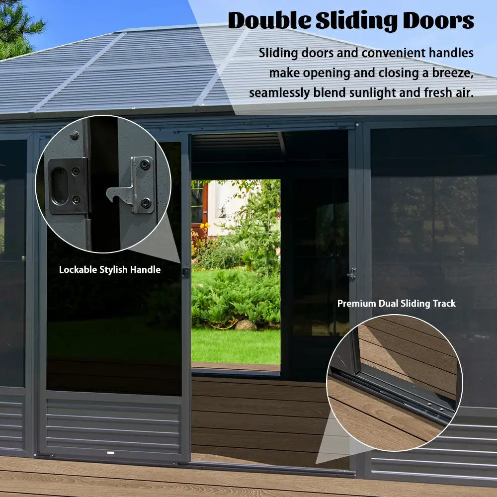 All-Season Sunroom with Double Sliding Doors image 18