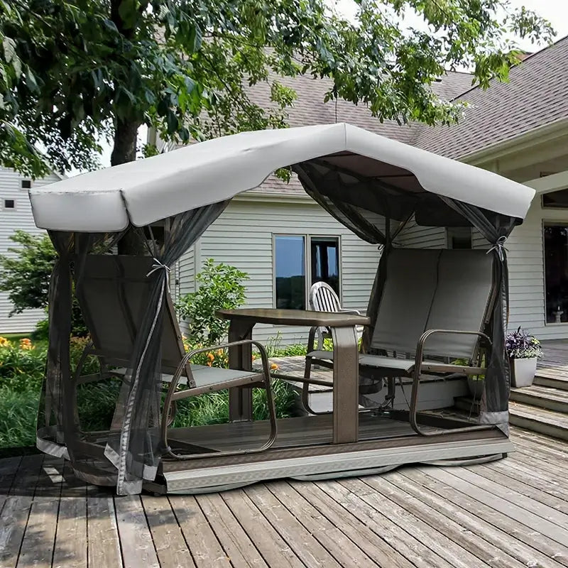Patio Glider Benches with Canopy image 1