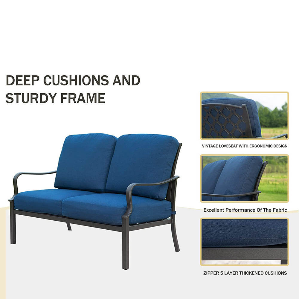 4 Pcs Outdoor Sofa Set image 12