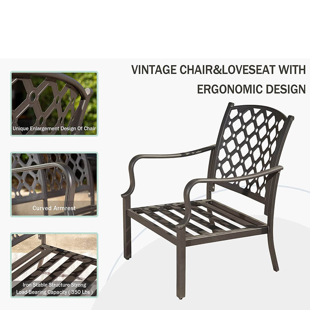 4 Pcs Outdoor Sofa Set image 3