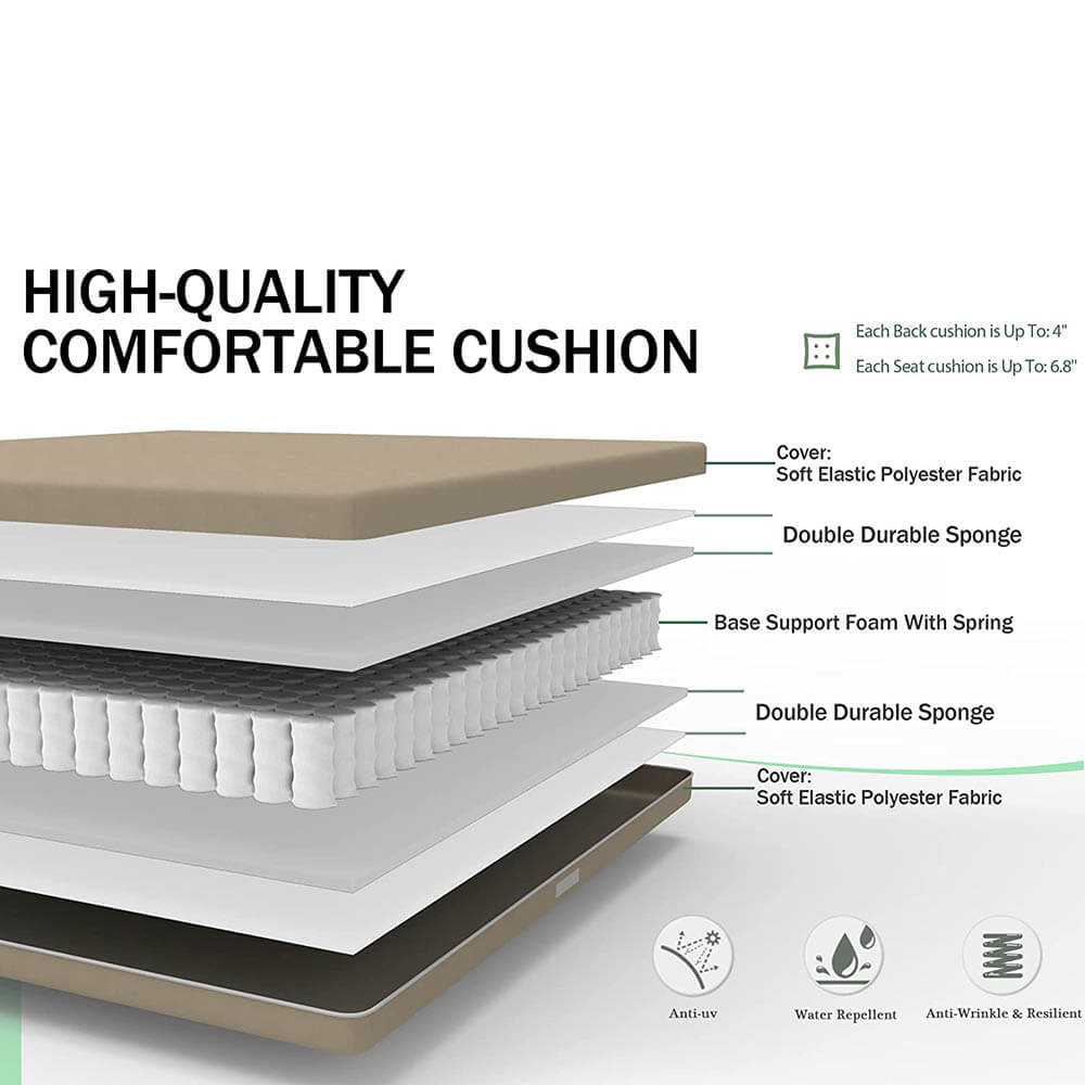 4 Pcs Outdoor Sofa Set image 4