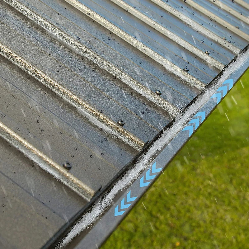 Aluminum Hardtop Gazebo Brown with Drainage Gutters image 35