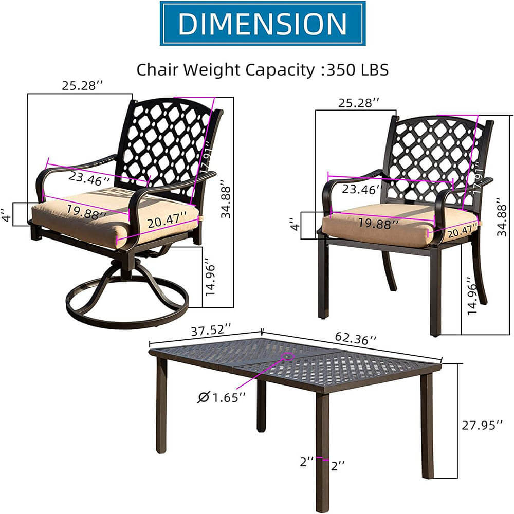 Outdoor Dining Table Set image 4