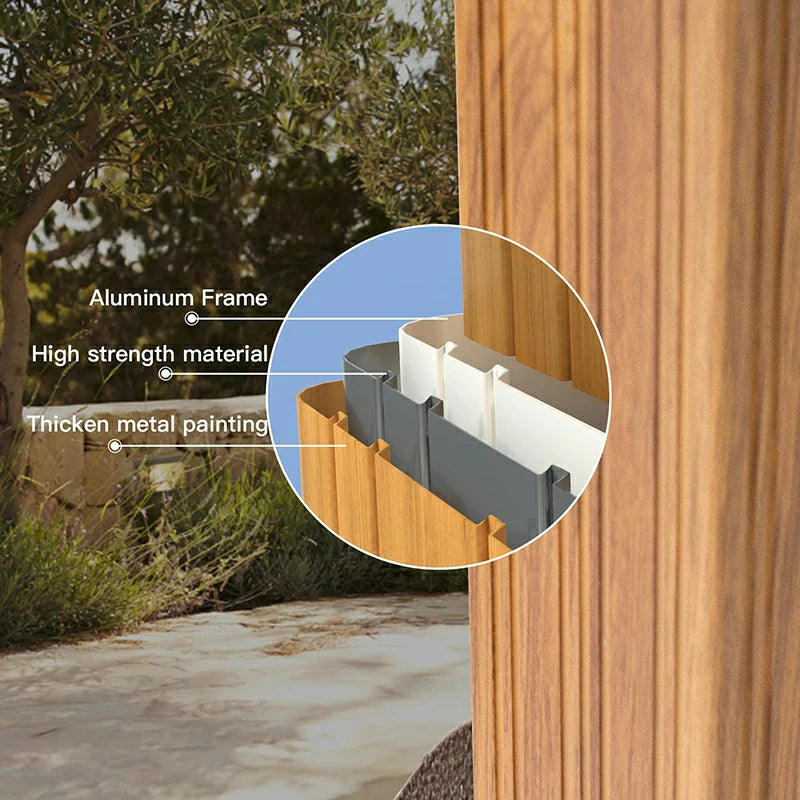 Polycarbonate Hardtop Gazebo Wood-looking image 13