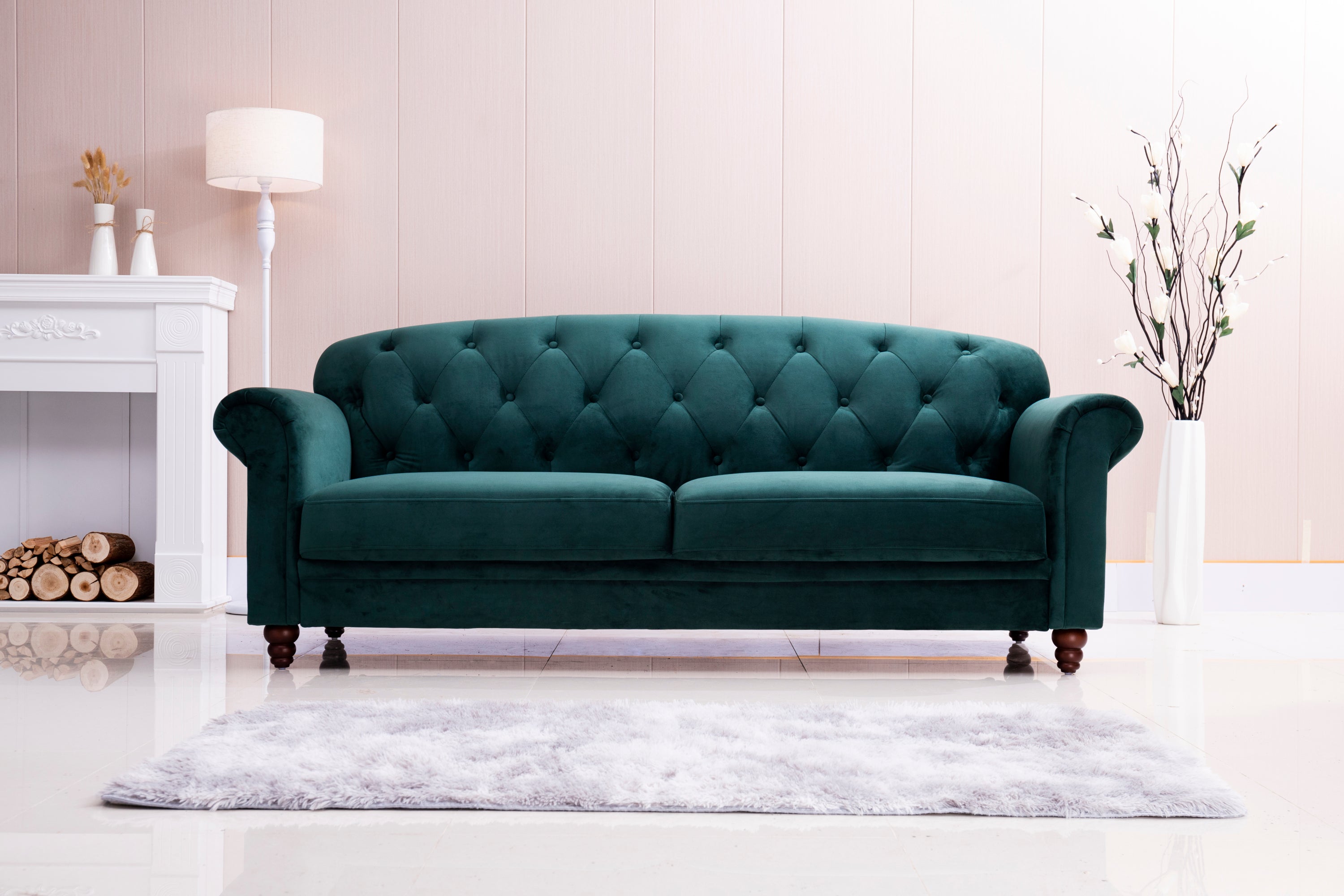 Roll-up arm double armrest backrest with buttons 81.9