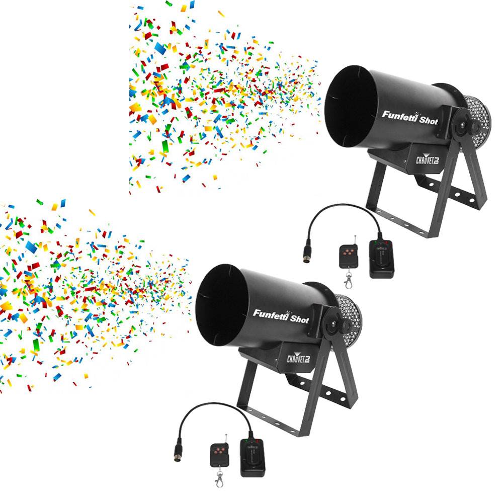 Chauvet DJ Professional Special Event Confetti Launcher and Remote (2 Pack) image 1