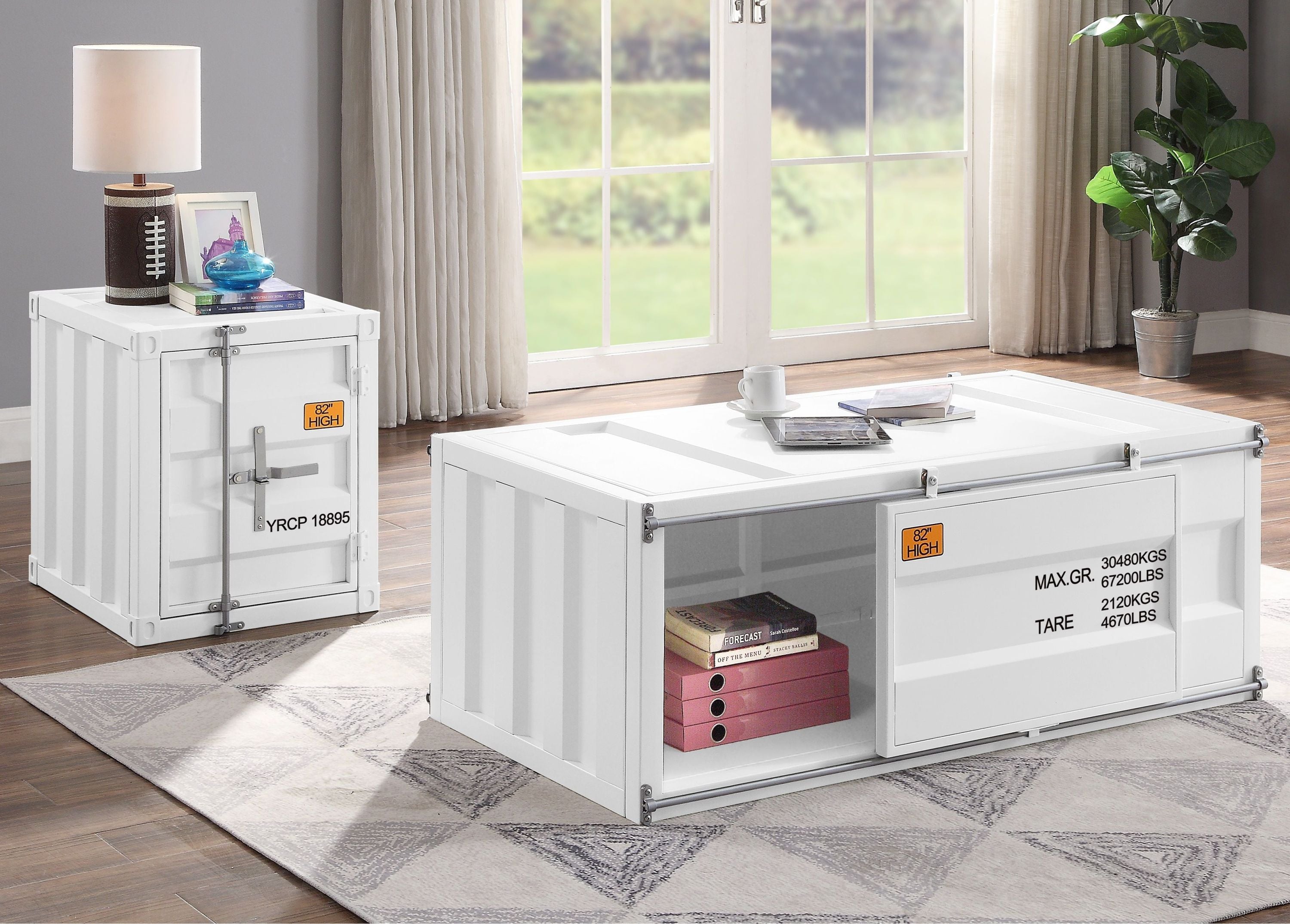 Cargo Coffee Table, White image 1