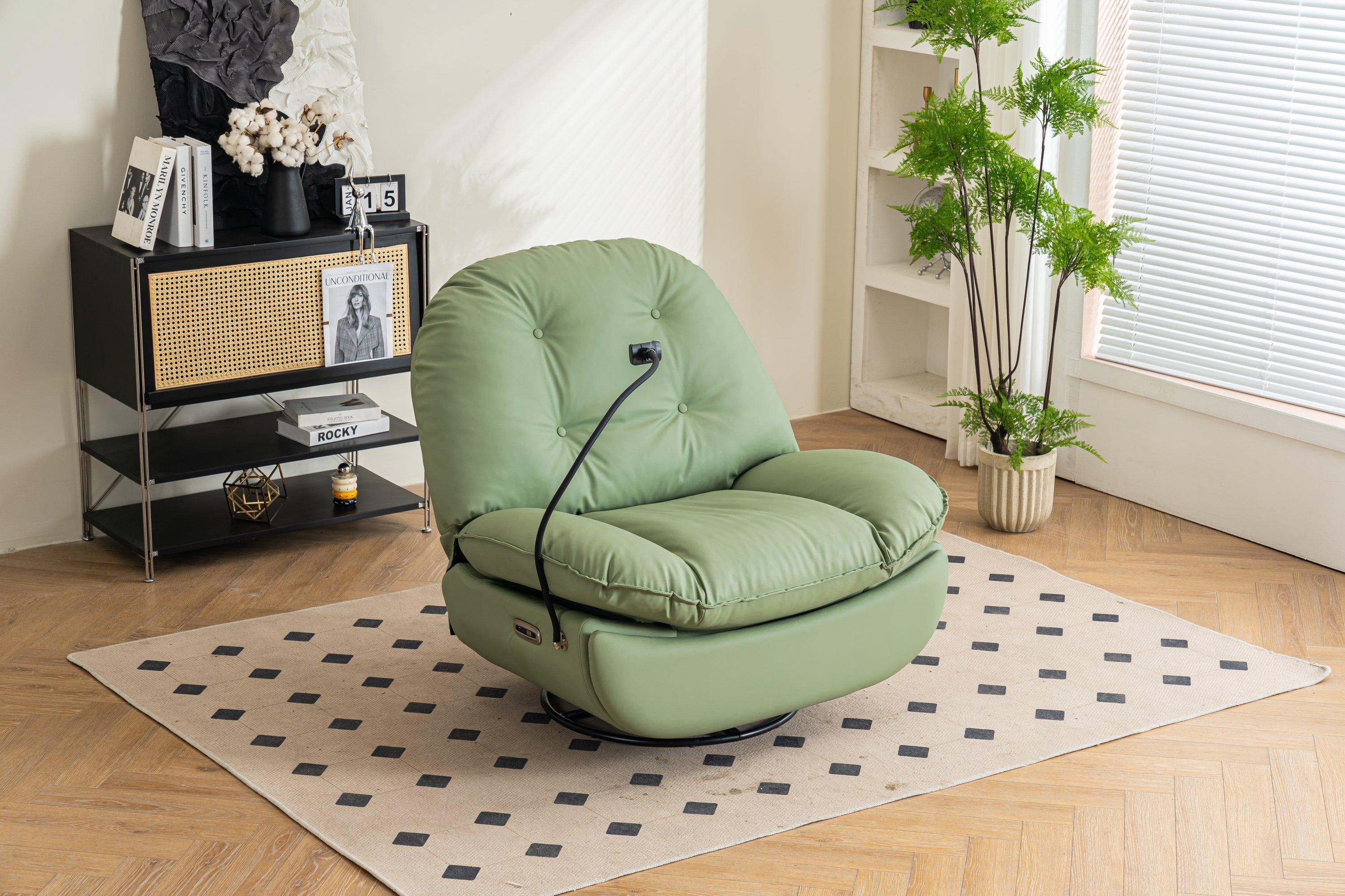 Power Recliner Swivel Glider USB Charger With Bluetooth Music Player Different Function Sleep Working Game and Leisure Model image 1