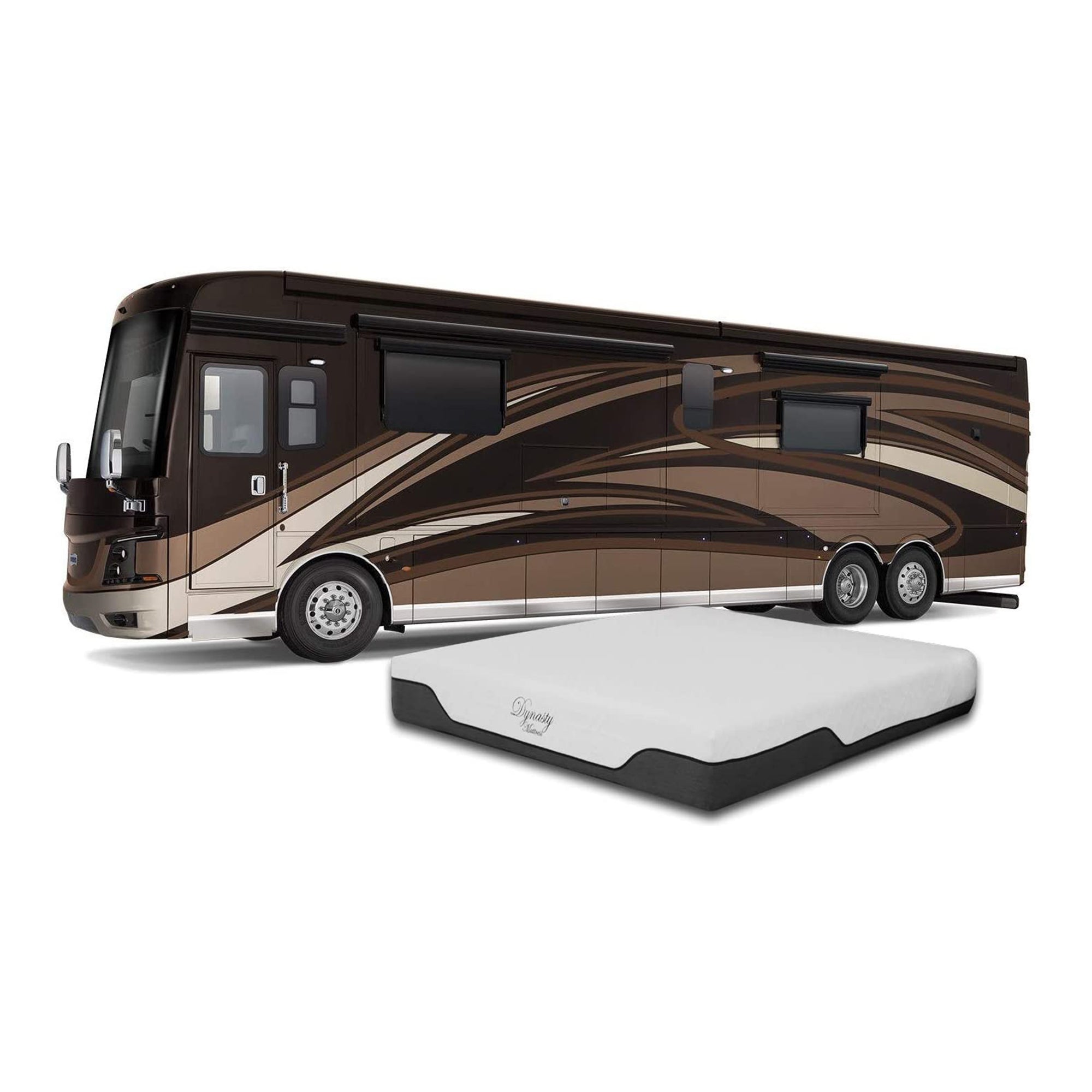 Dynasty Mattress 10 Inch CoolBreeze Gel Memory Foam Short King RV Mattress Bed image 1