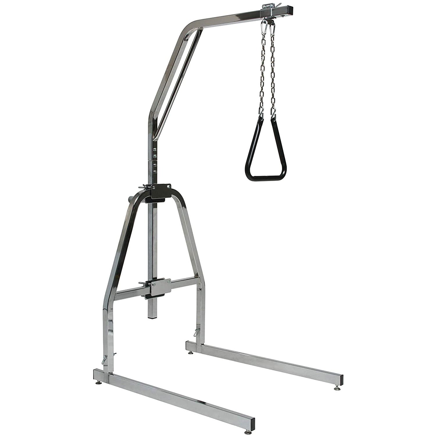 Lumex Bariatric Trapeze Bar w/ Triangle Handgrip and Floor Stand 450 lb Capacity image 1
