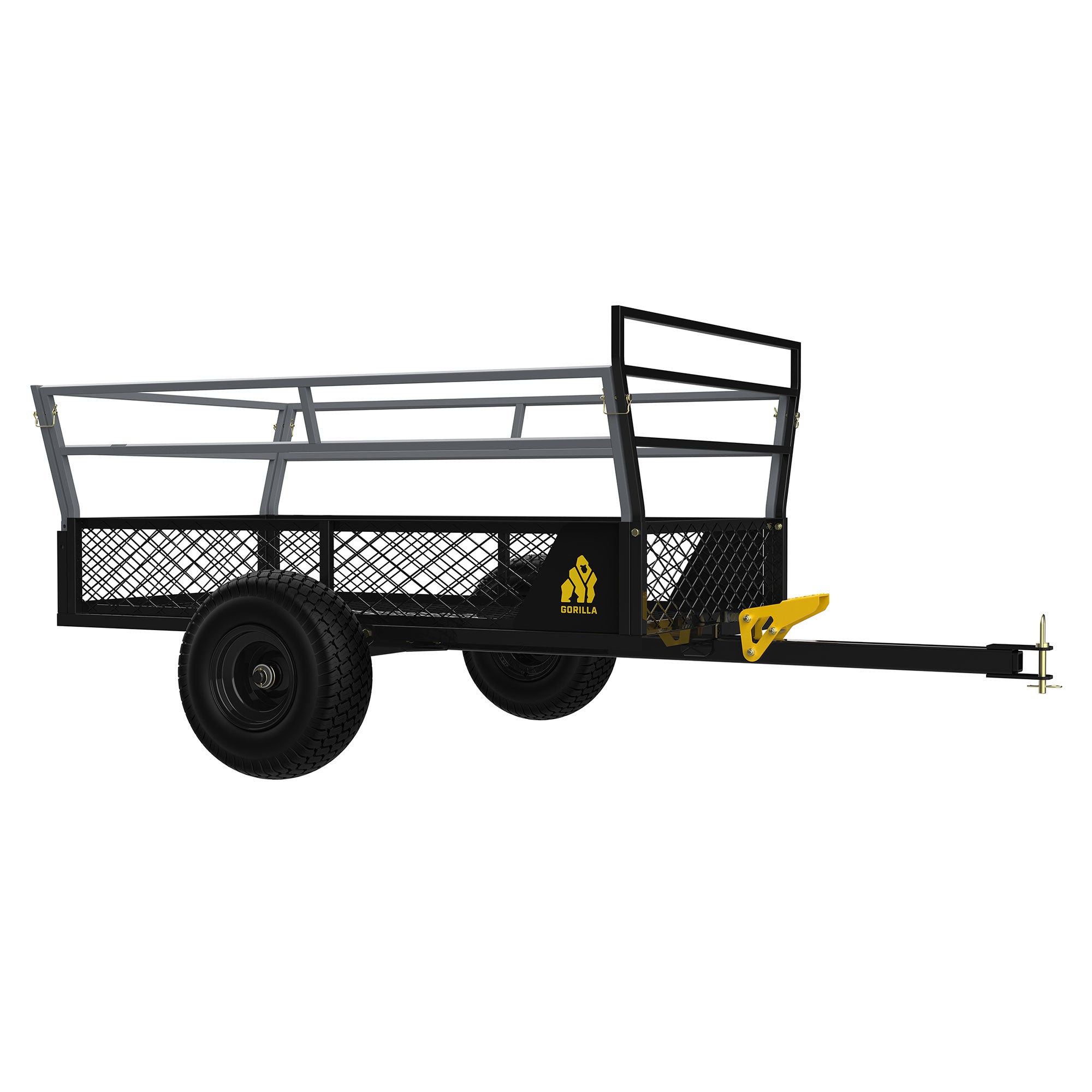 Gorilla 1400lb Steel ATV Trailer Garden Cart w/Removable Sides & 3-in-1 Tailgate image 1