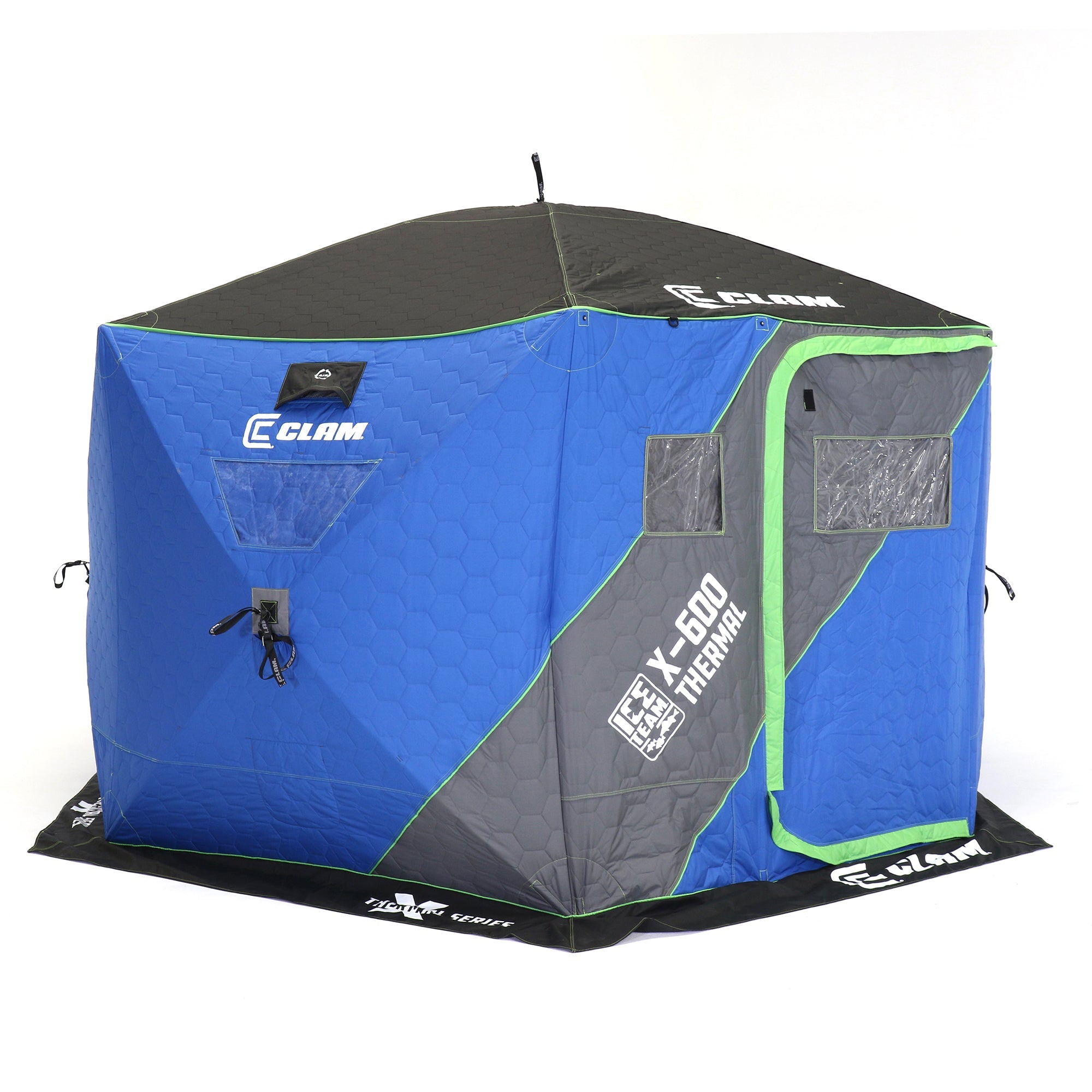 CLAM X-600 Portable 11.5' 6 Person Ice Team Thermal Hub Shelter w/Dimmable Light image 1