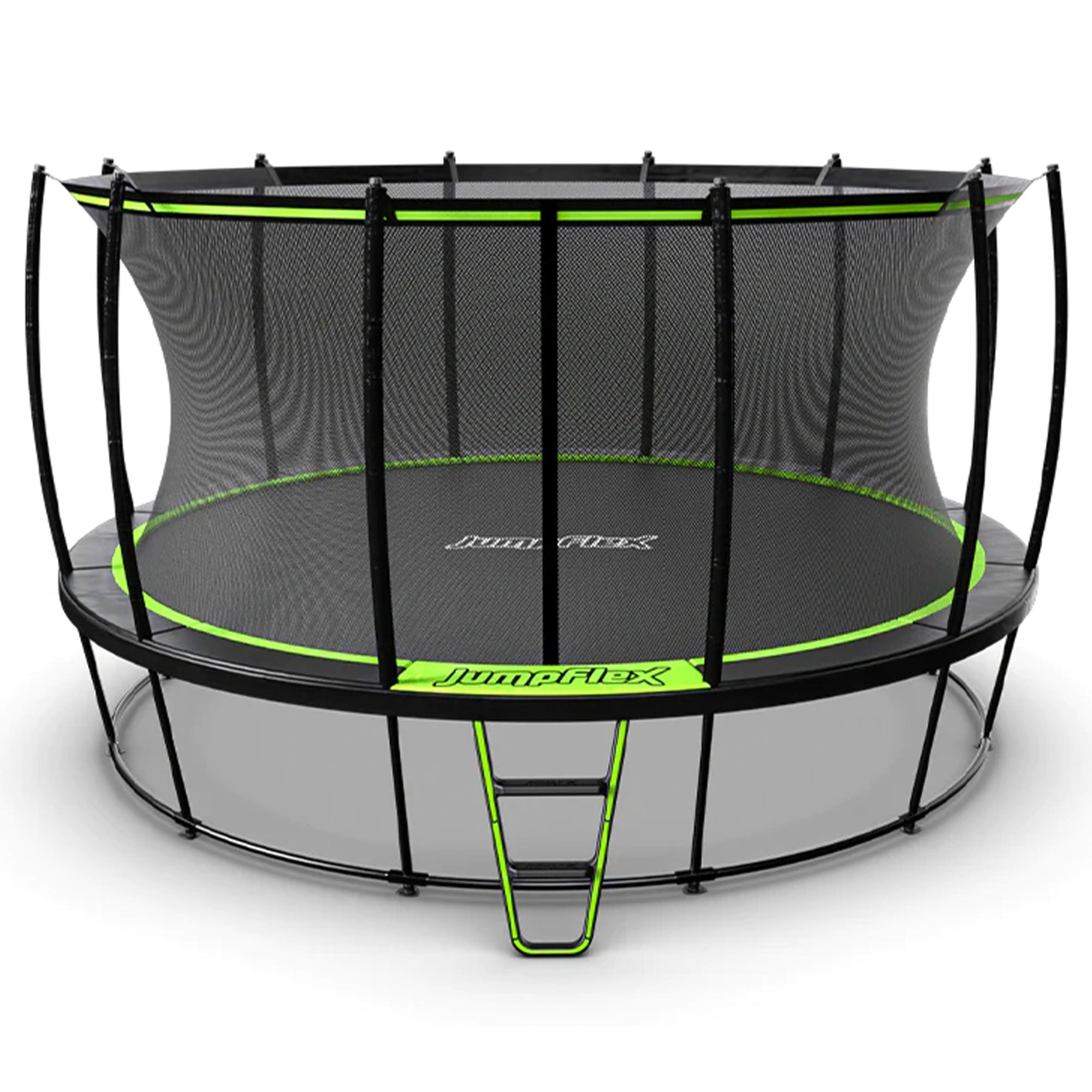 JumpFlex HERO 15' Trampoline for Kids Outdoor Play Equipment with Net & Ladder image 1