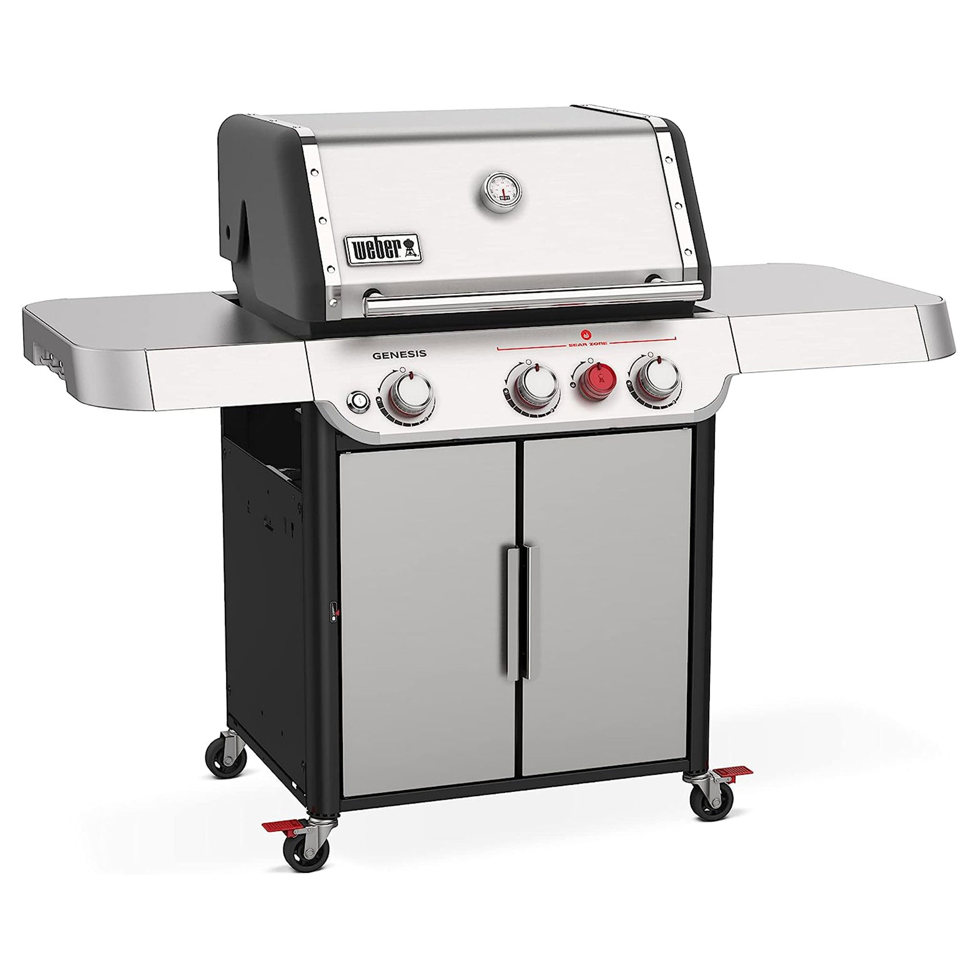 Weber Genesis S-325S Stainless Steel 3 Burner Liquid Propane Gas Grill, Silver image 1