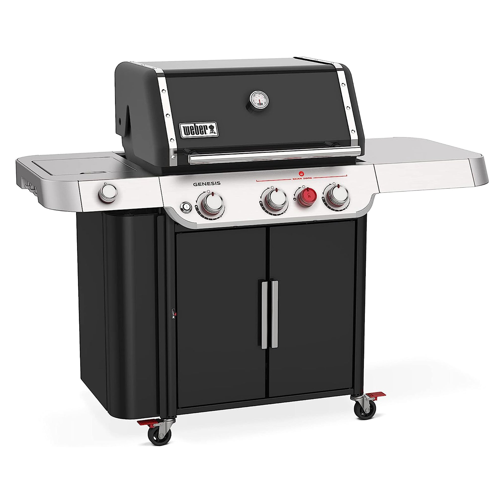 Weber Genesis E-335 Stainless Steel 3 Burner Liquid Propane Gas Grill, Black image 1