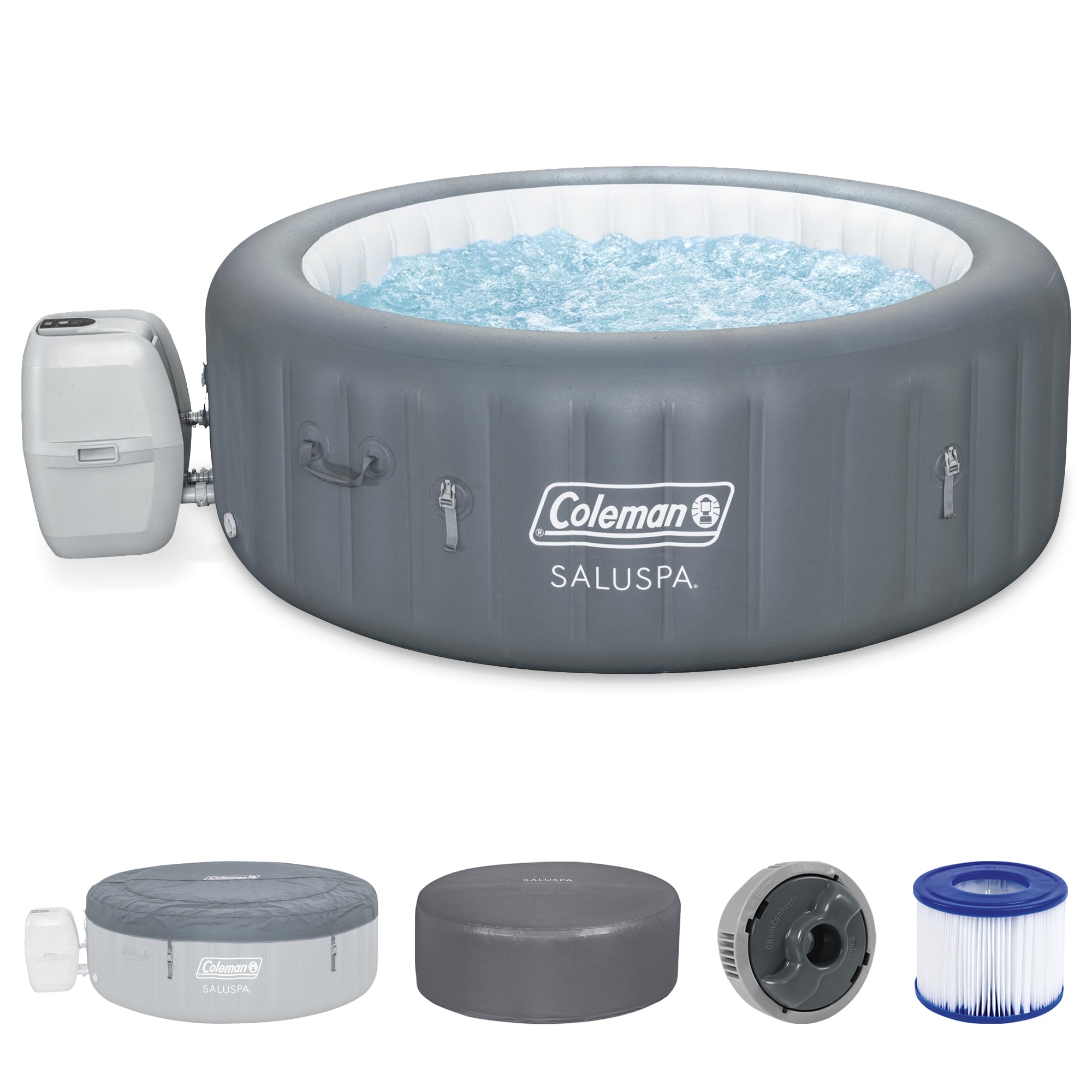 Coleman Palm Springs 6 Person EnergySense Smart AirJet Plus Inflatable Hot Tub image 1