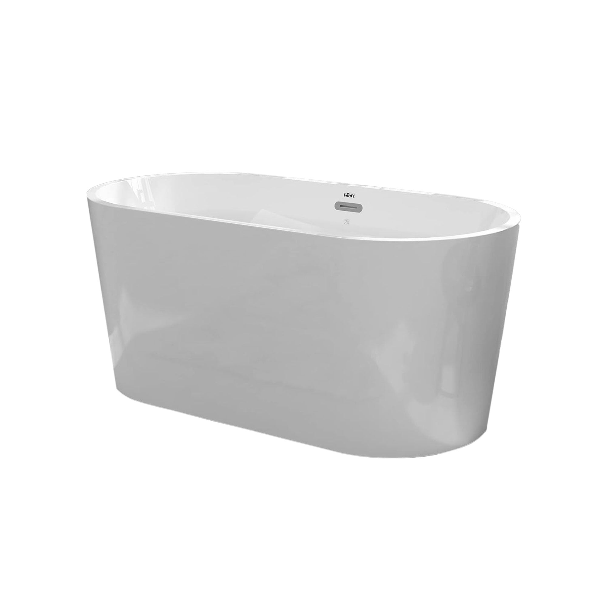 FerdY Shangri La 55 Inch Acrylic Freestanding Bathtub with Polished Chrome Drain image 1
