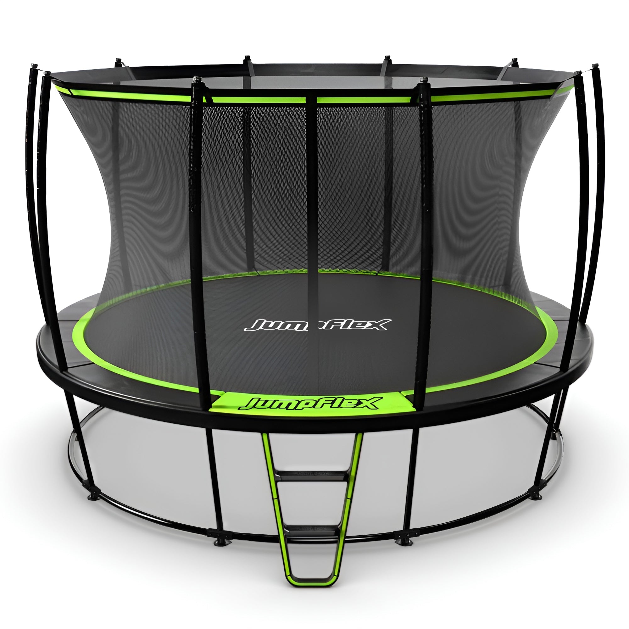 JumpFlex HERO 12' Trampoline for Kids Outdoor Play Equipment with Net & Ladder image 1