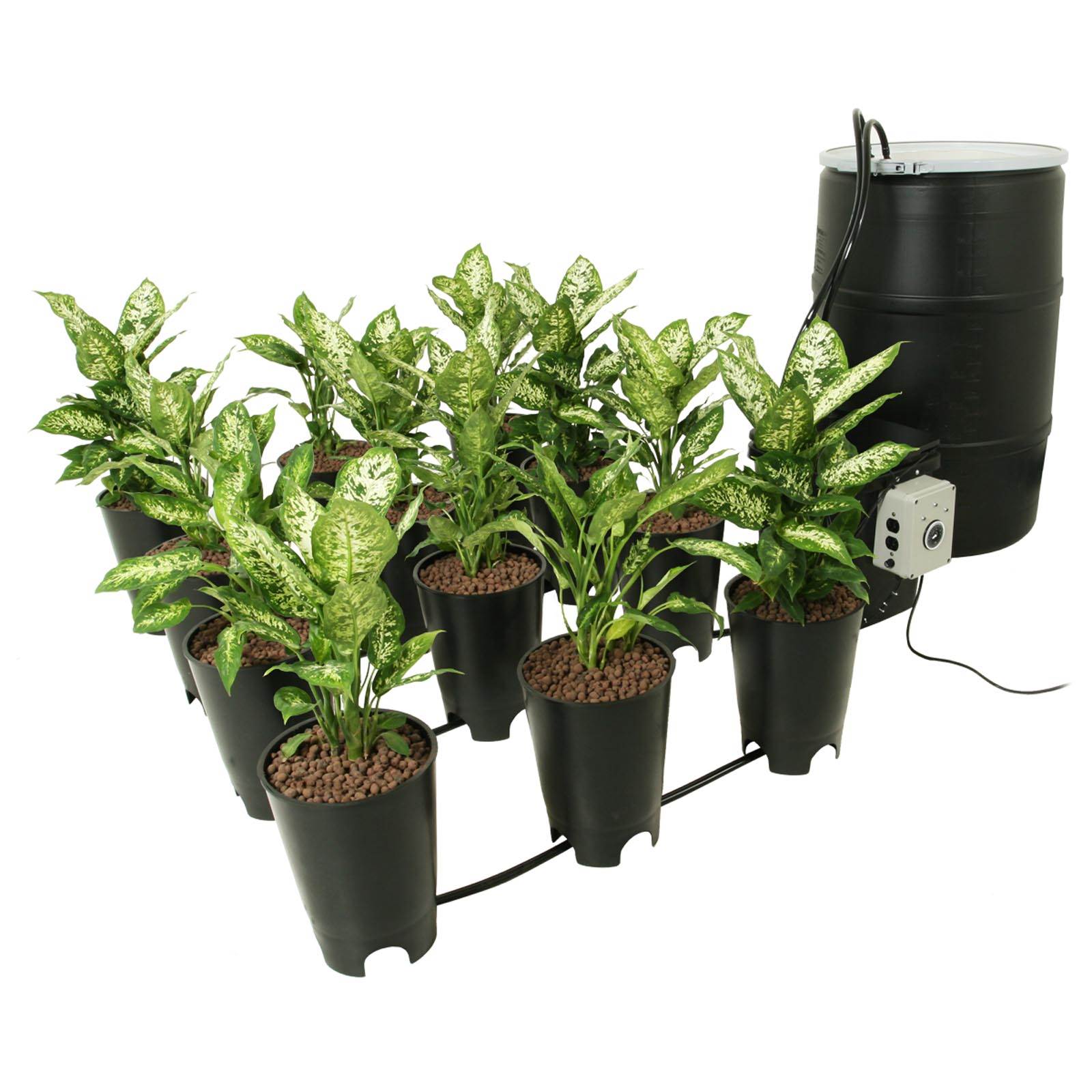 Hydrofarm Active Aqua Grow Flow Ebb & Gro 12 Site 2Gal Hydroponic System