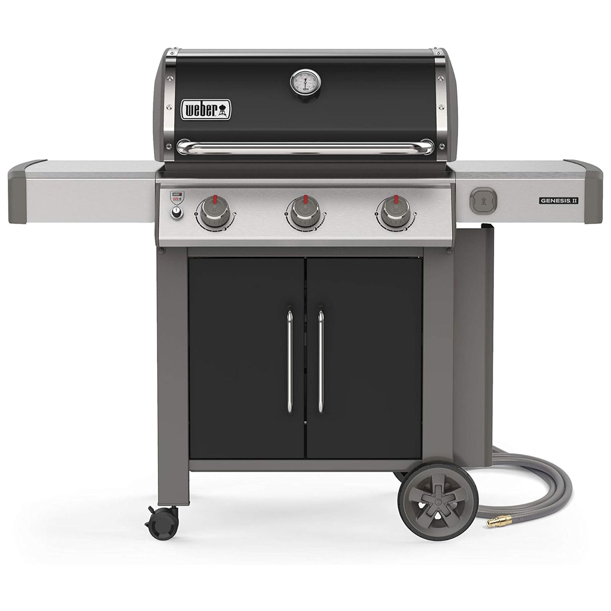 Weber Genesis II E-315 Outdoor Stainless Steel 3 Burner Natural Gas Grill, Black image 1