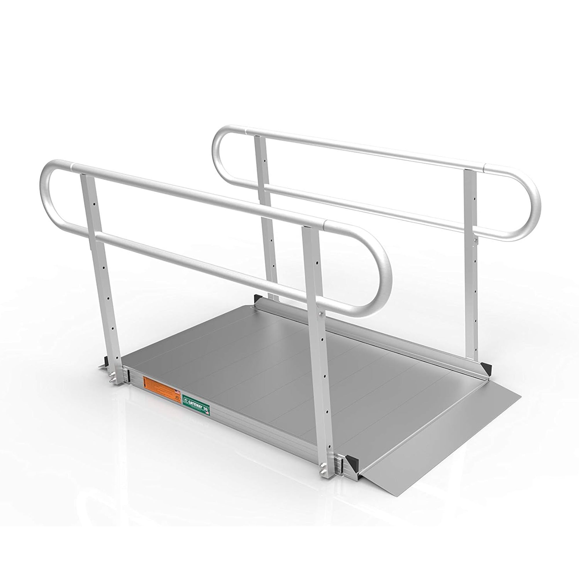 EZ-ACCESS GATEWAY 3G 5 Foot Aluminum Portable Wheelchair Ramp w/2 Line Handrails image 1