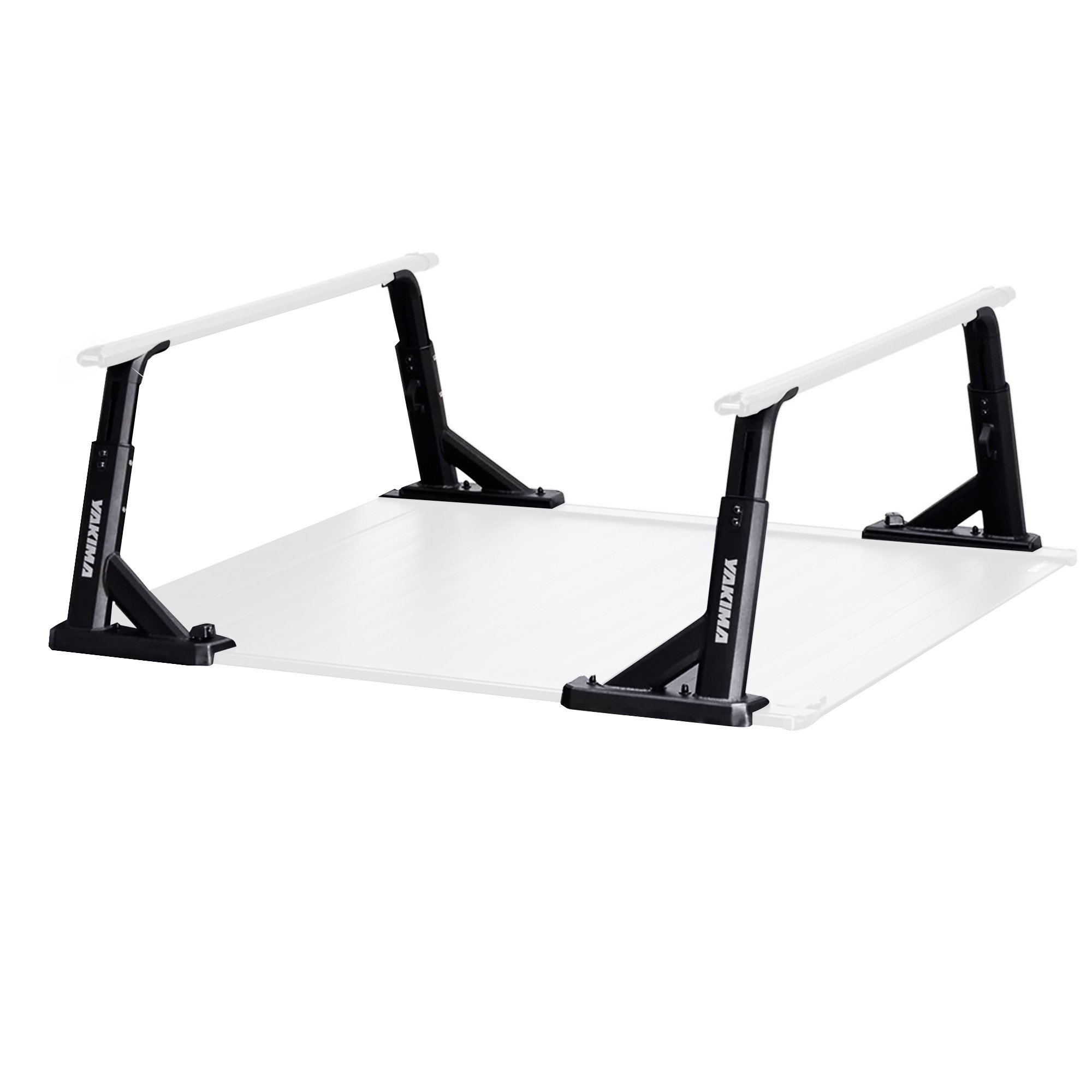 Yakima Aluminum OverHaul HD Towers with Tonneau Kit Mounting Hardware, Black image 1