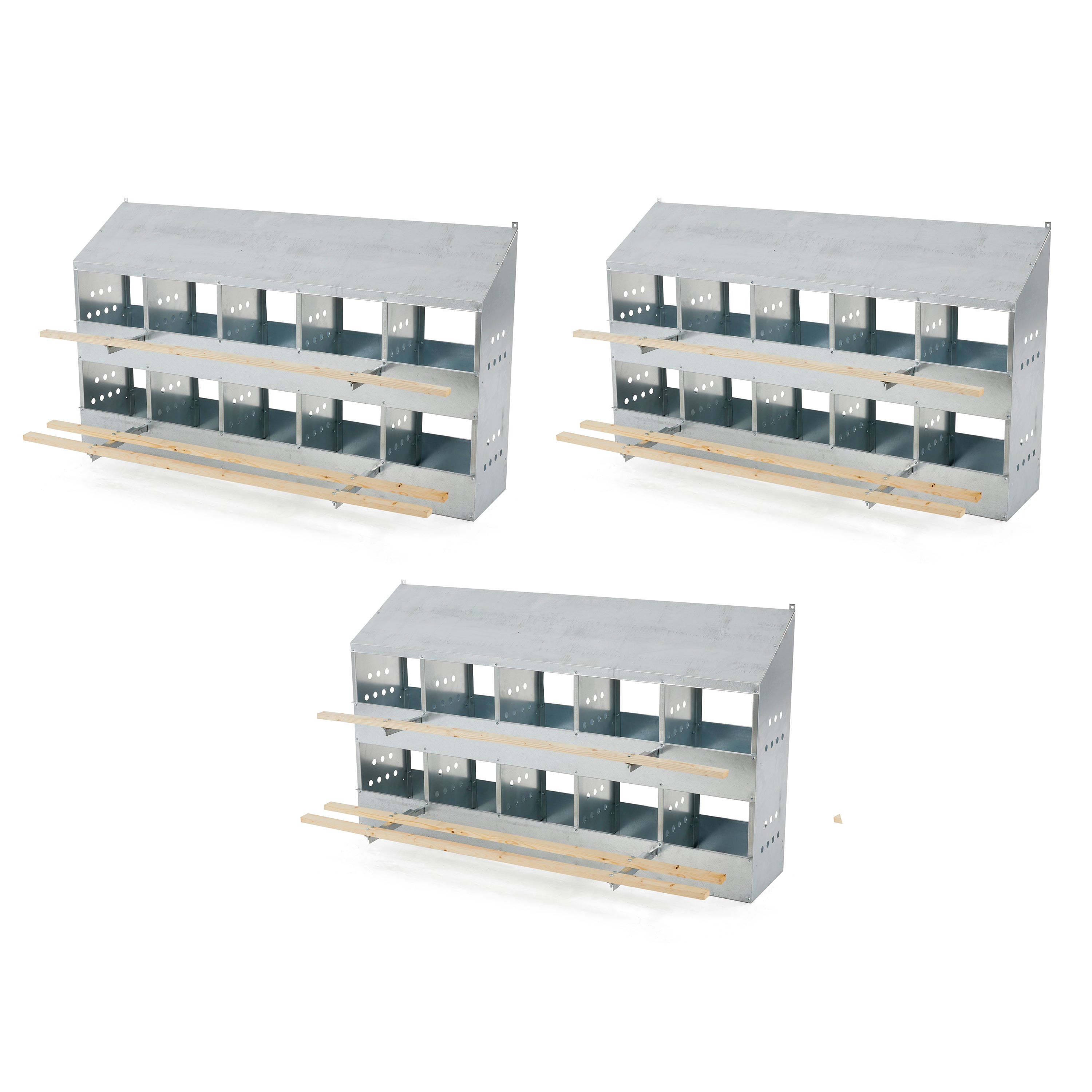 Brower 410B Galvanized Steel 10 Hole 50 Bird Nest Chicken Brooding Box (3 Pack) image 1