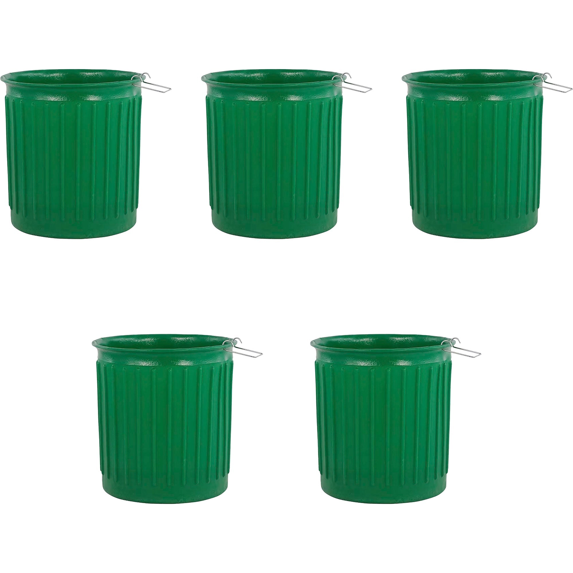 Chem-Tainer 60 Gal Carry Landscape Barrel w/Steel Top Ring Design, 5 Pack, Green image 1