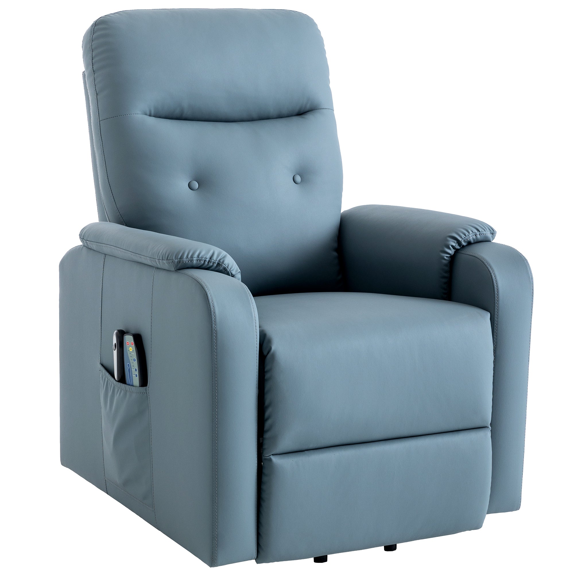 Massage Recliner Chair Electric Power Lift Chairs with Side Pocket, Adjustable Massage and Heating Function for Adults and Seniors, Squirrel grey image 1