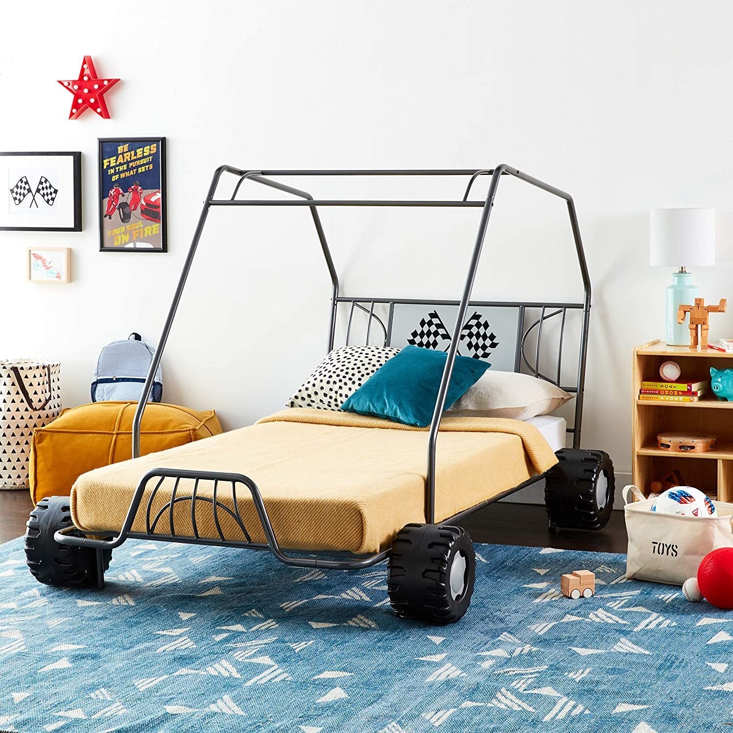 Xander Twin Bed in Gunmetal Go Kart image 1