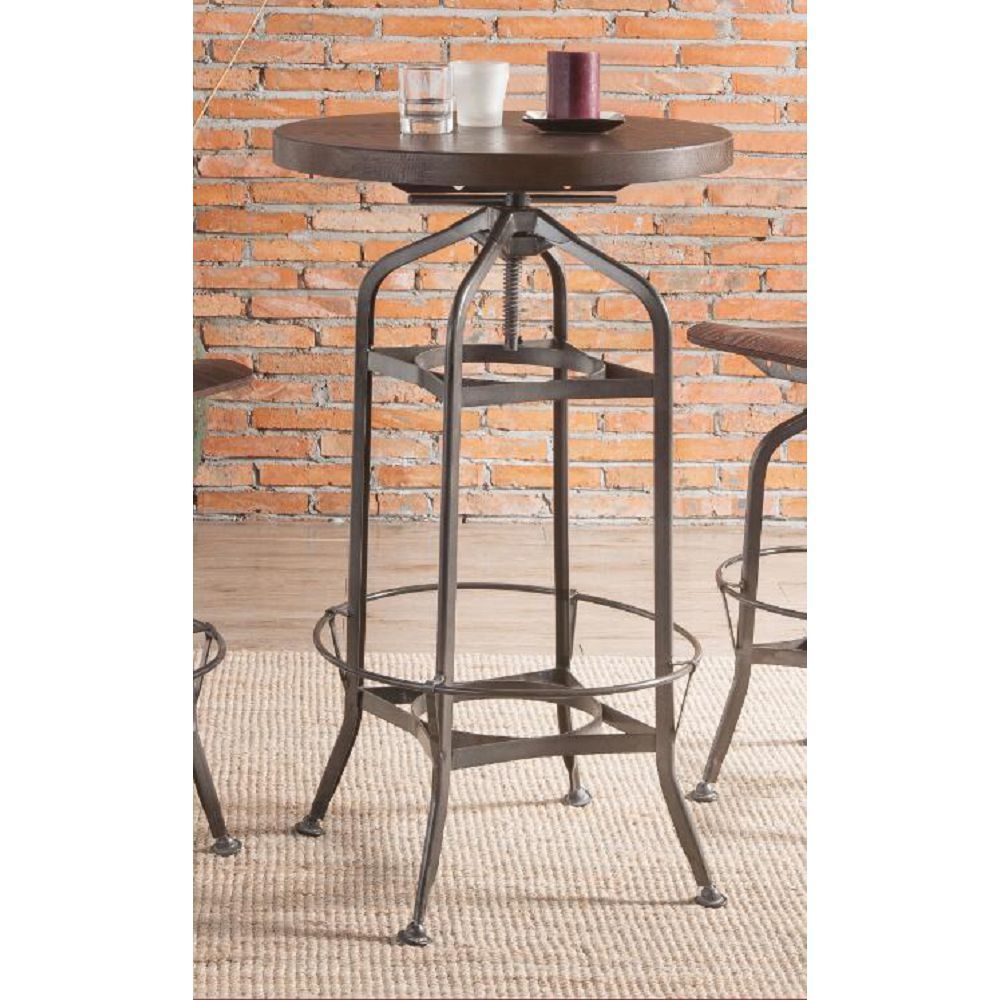 Kaeso Bar Table in Walnut & Gunmetal image 1