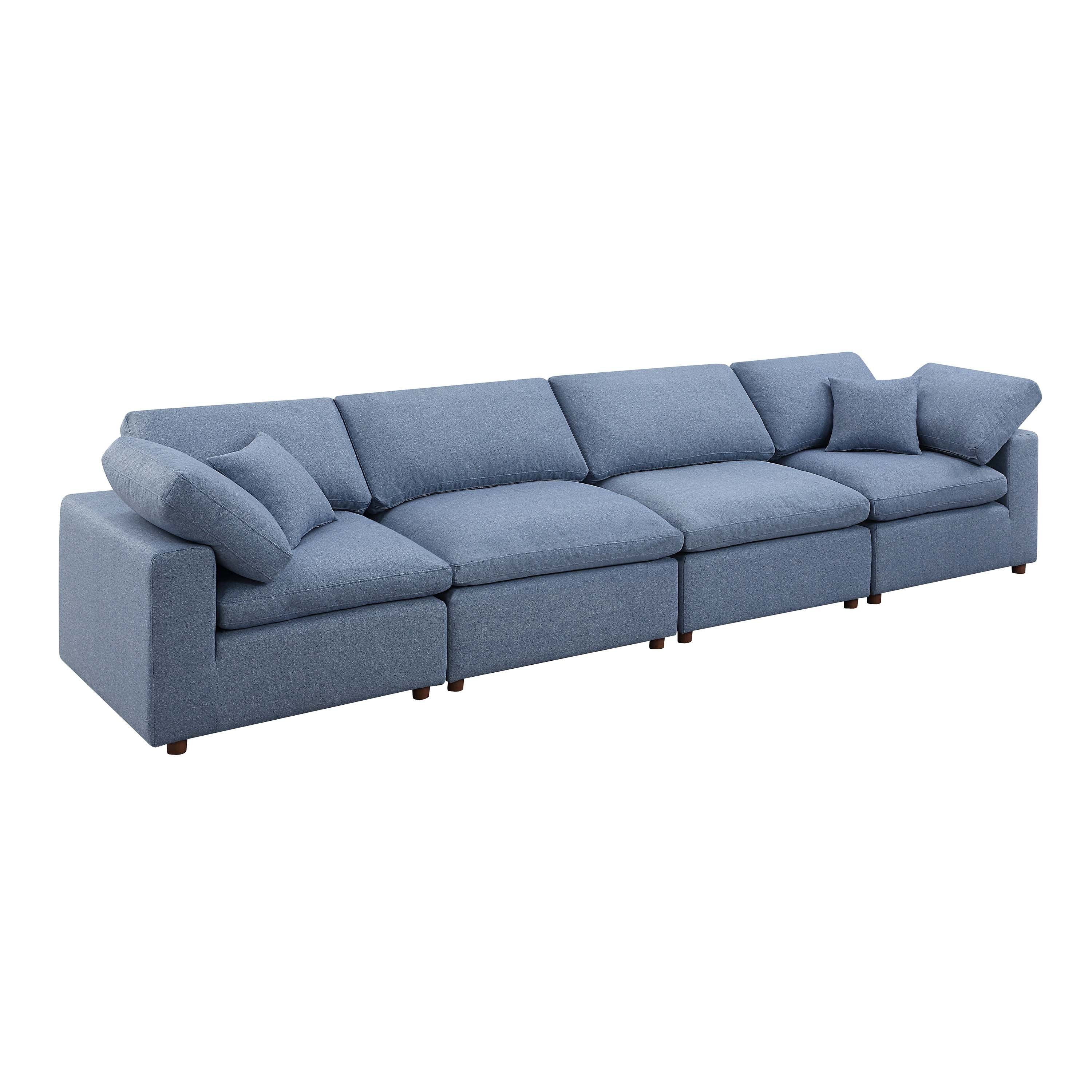 Modern Modular Sectional Sofa Set, Self-customization Design Sofa, Blue image 1