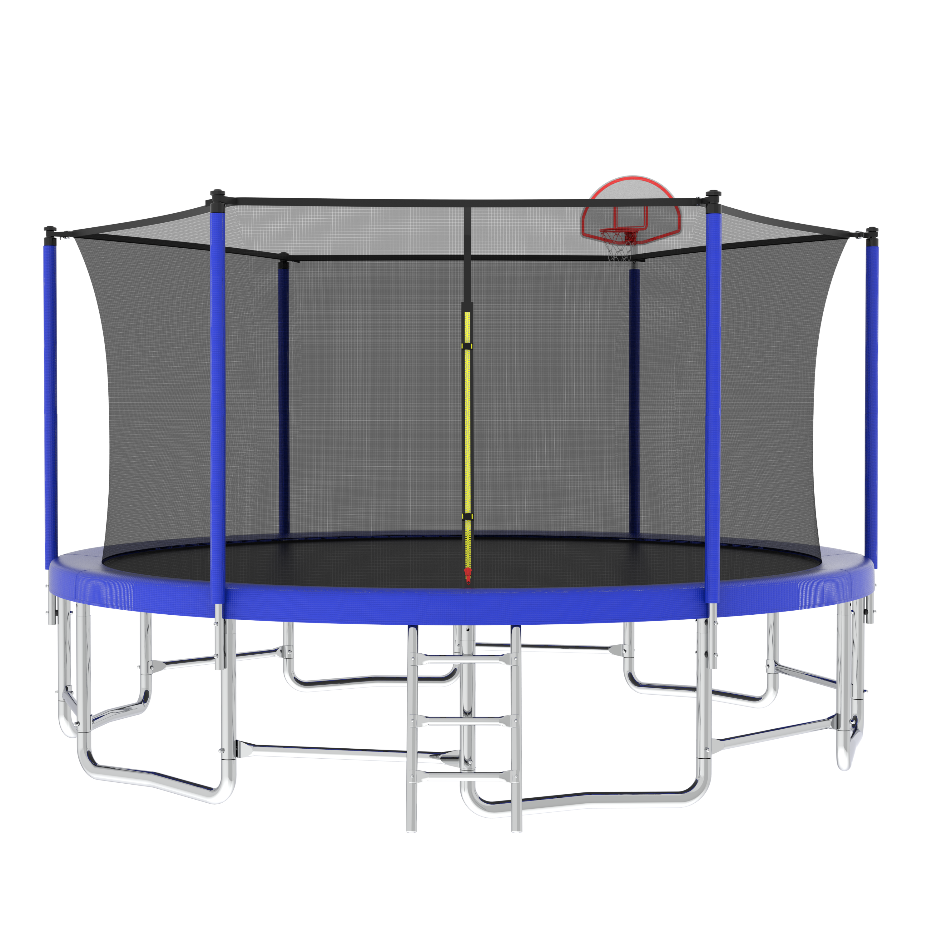 16FT Trampoline with Balance Bar & Basketball Hoop&Ball,  ASTM Approved Reinforced Type Outdoor Trampoline with Enclosure Net image 1