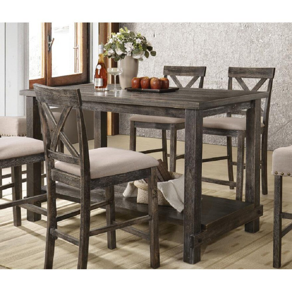 Martha II Counter Height Table in Weathered Gray 73830 image 1