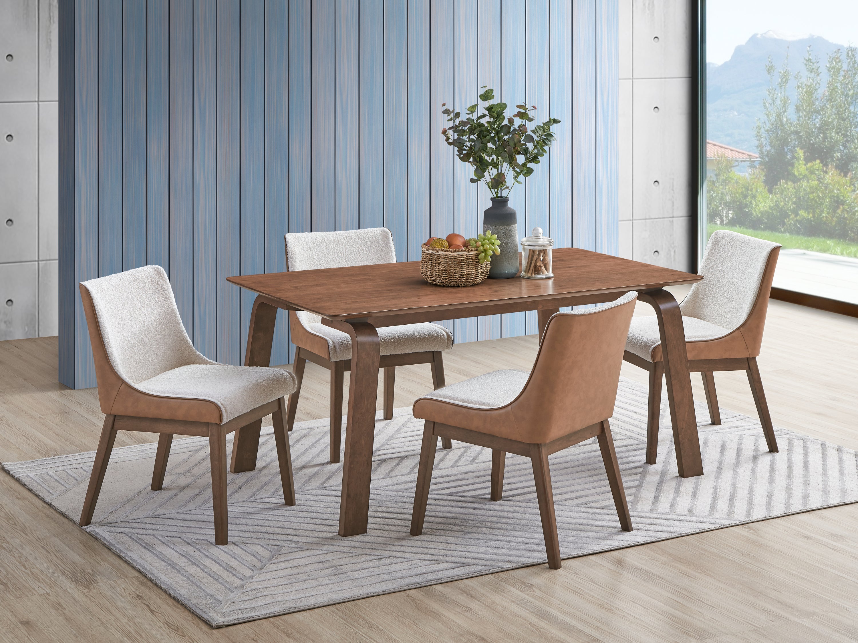Ginny Dining Table, Walnut Finish image 1